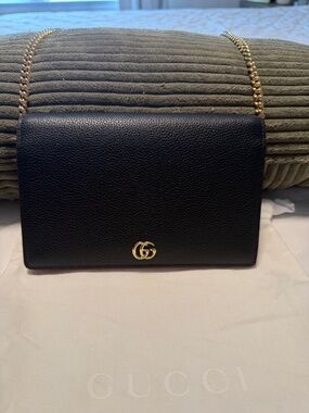 Gucci marmont wallet on chain